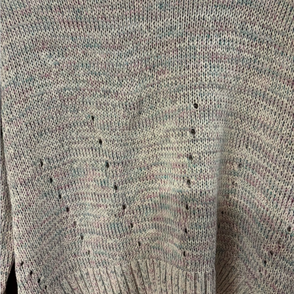 LOFT Women's Sweater - Light Pink and Gray - Picture 4 of 4